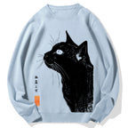 Cat Printed Cotton Sweatshirt