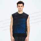 Unisex Bauhaus Design Printed Washed Tank Top