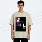 Unisex David Bowie Vintage Graffiti Printed Washed Tee