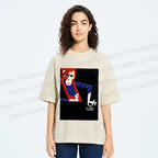 Unisex David Bowie Vintage Graffiti Printed Washed Tee