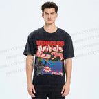 Unisex Vintage Poster Printed Washed Tee