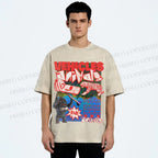 Unisex Vintage Poster Printed Washed Tee