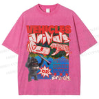 Unisex Vintage Poster Printed Washed Tee