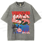 Unisex Vintage Poster Printed Washed Tee
