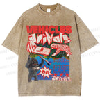 Unisex Vintage Poster Printed Washed Tee