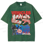 Unisex Vintage Poster Printed Washed Tee