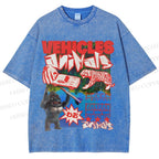 Unisex Vintage Poster Printed Washed Tee