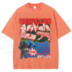 Unisex Vintage Poster Printed Washed Tee