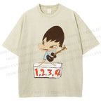 Unisex Yoshitomo Nara Singing Printed Washed Tee