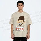Unisex Yoshitomo Nara Singing Printed Washed Tee