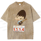 Unisex Yoshitomo Nara Singing Printed Washed Tee
