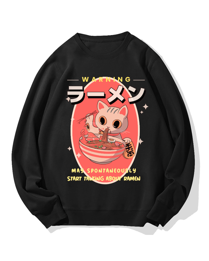 Ramen Cat Cotton Sweatshirt