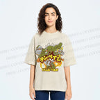 Unisex Kaiju Tour Printed Washed Tee