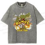 Unisex Kaiju Tour Printed Washed Tee