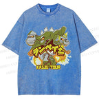 Unisex Kaiju Tour Printed Washed Tee