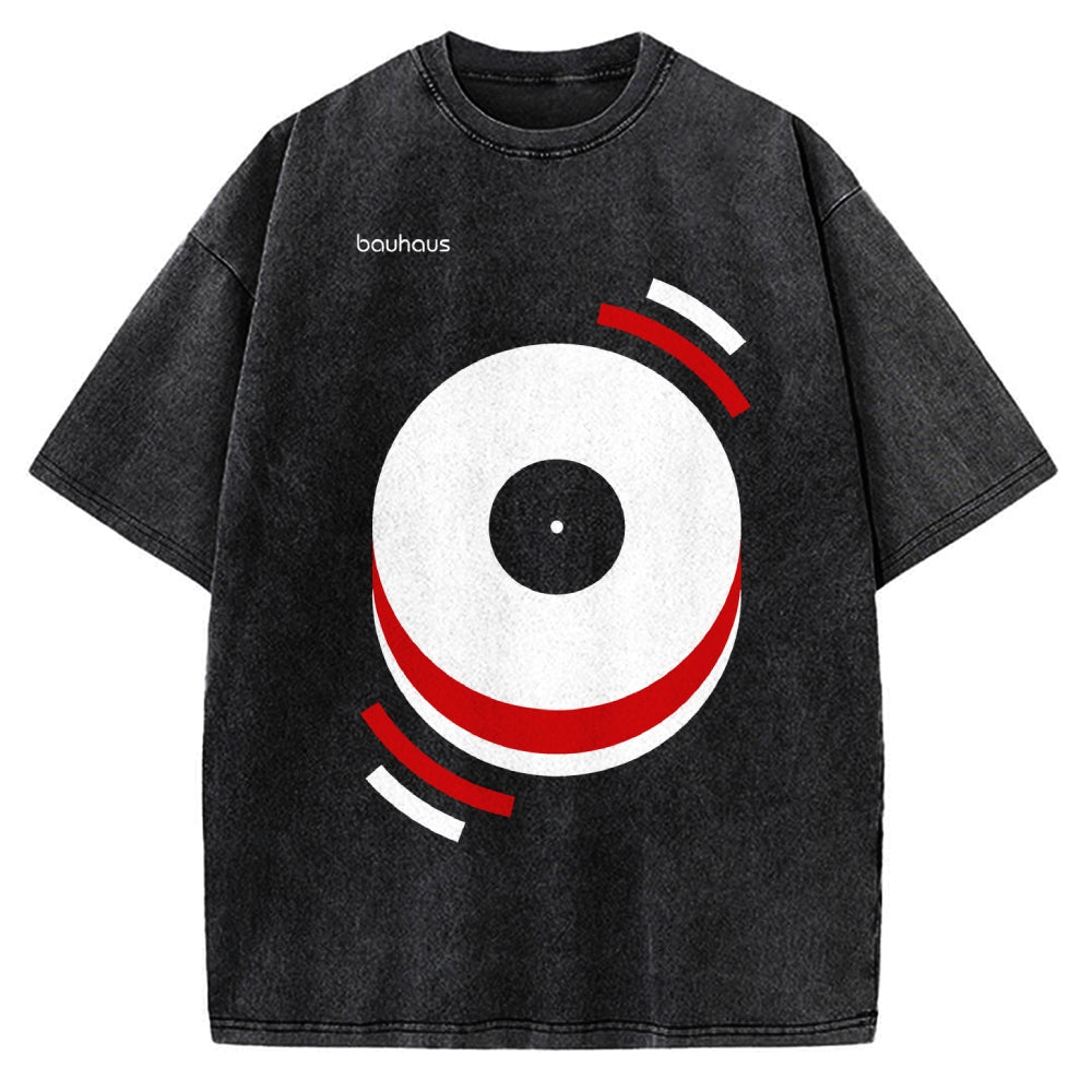 Unisex Musical Happiness Printed Washed T-shirt