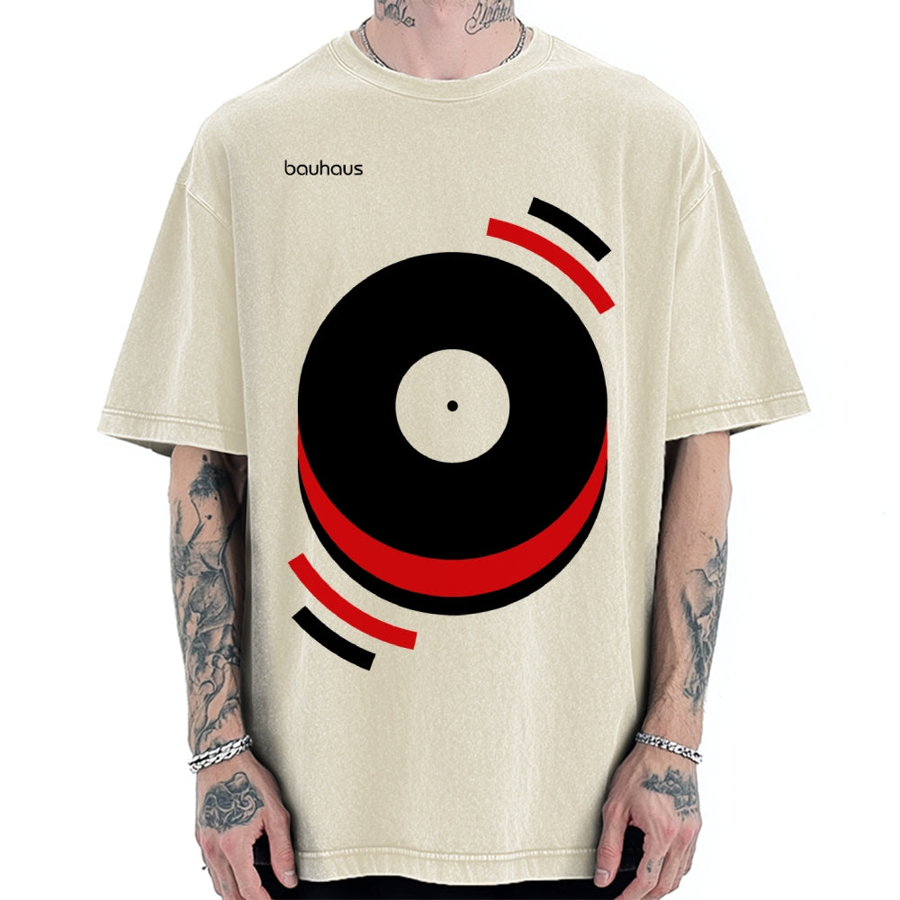 Unisex Musical Happiness Printed Washed T-shirt