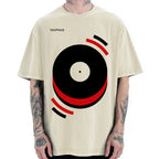 Unisex Musical Happiness Printed Washed T-shirt