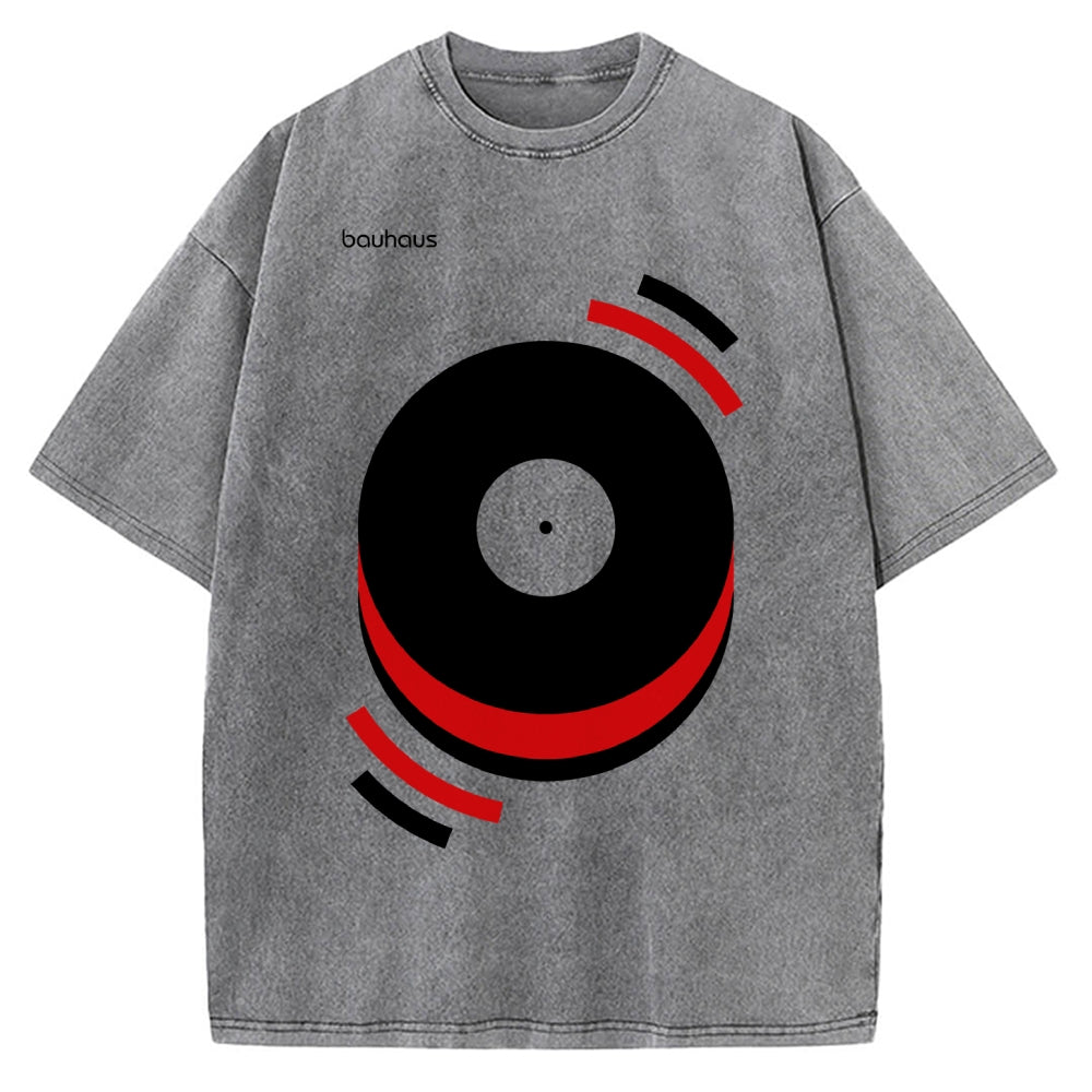 Unisex Musical Happiness Printed Washed T-shirt