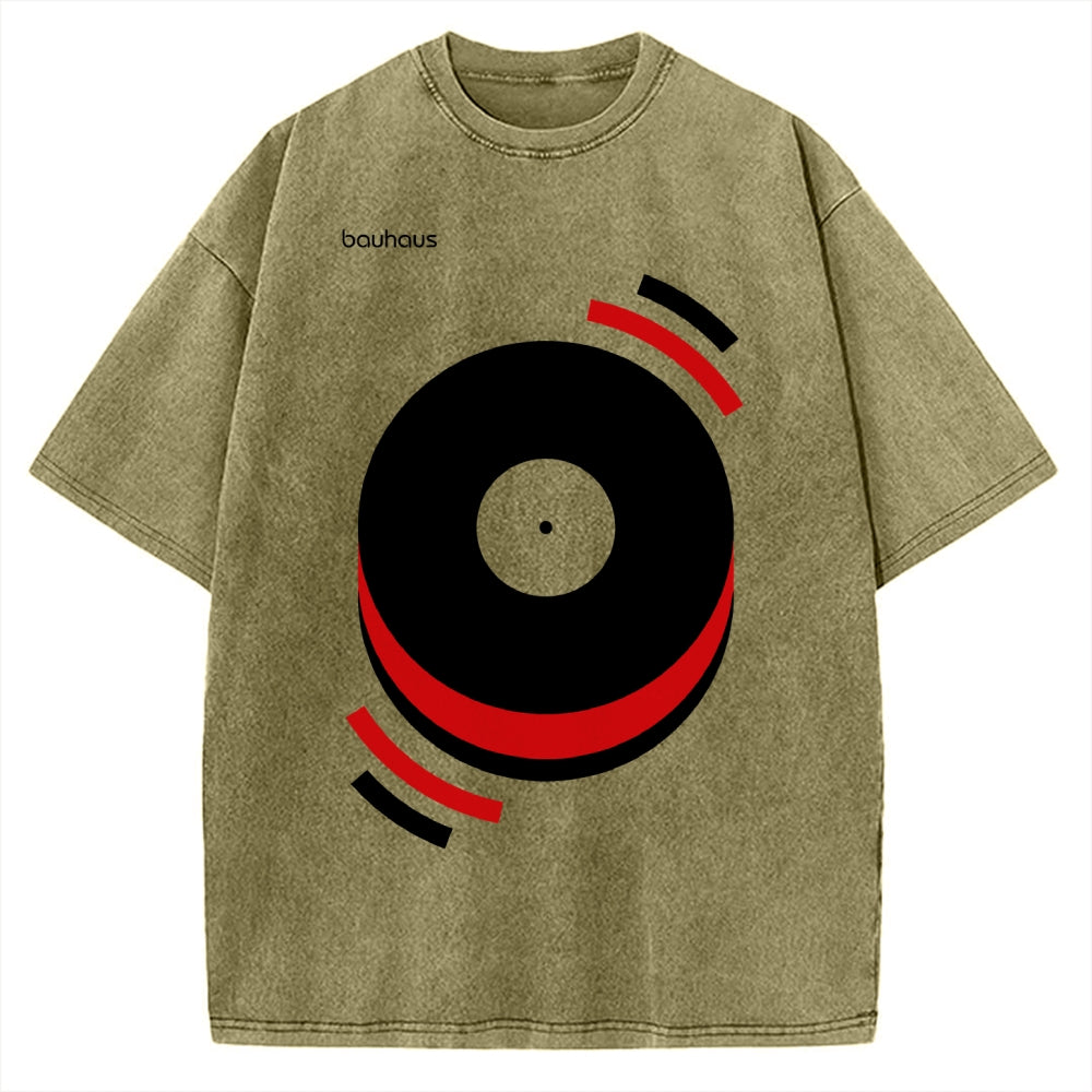 Unisex Musical Happiness Printed Washed T-shirt