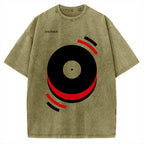 Unisex Musical Happiness Printed Washed T-shirt