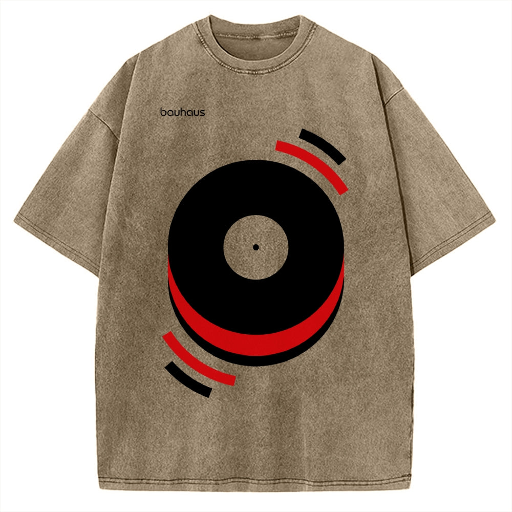 Unisex Musical Happiness Printed Washed T-shirt