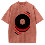 Unisex Musical Happiness Printed Washed T-shirt