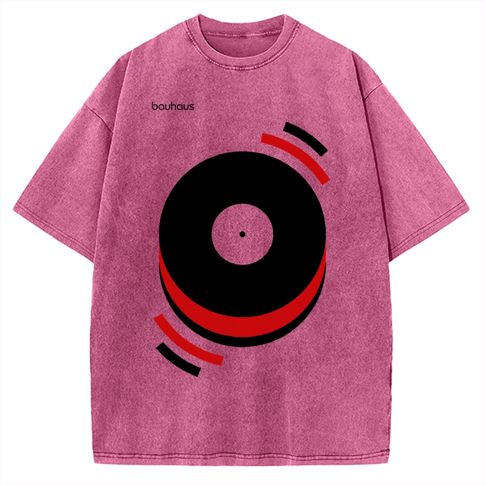 Unisex Musical Happiness Printed Washed T-shirt