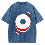 Unisex Musical Happiness Printed Washed T-shirt