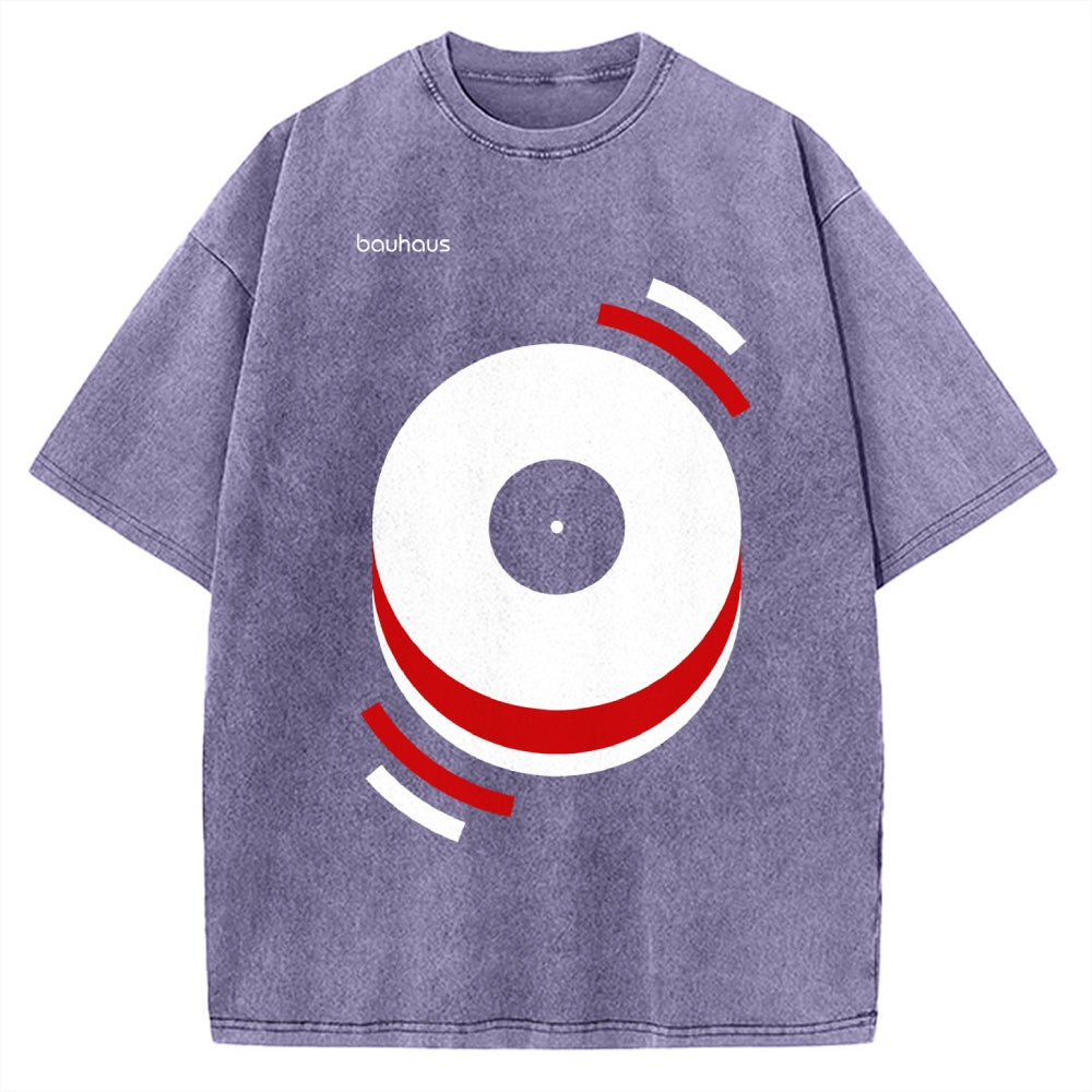 Unisex Musical Happiness Printed Washed T-shirt