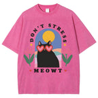 Don't Stress Cat  Washed T-Shirt