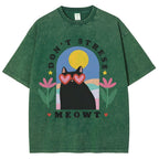Don't Stress Cat  Washed T-Shirt