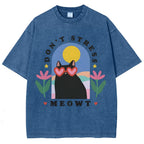 Don't Stress Cat  Washed T-Shirt