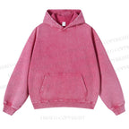 Casual Ramen Black Cat Printed Washed Hoodie