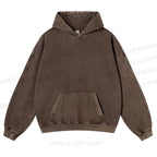Casual Geometric Eyes Printed Washed Hoodie