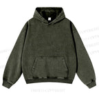 Casual Bauhaus Geometry Printed Washed Hoodie