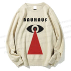 Unisex Bauhaus Art Geometric Eyes Printed Sweatshirt
