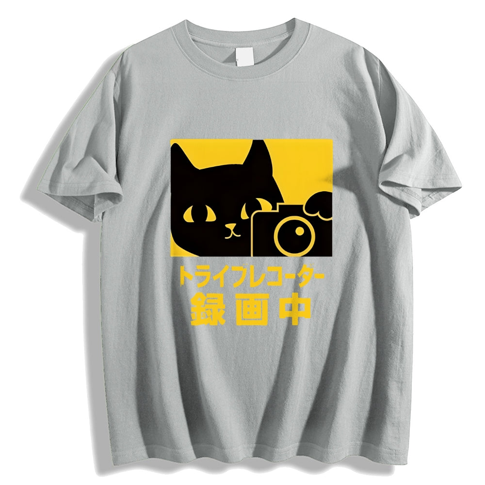 Cat Camera Japanese Style Classic Tee