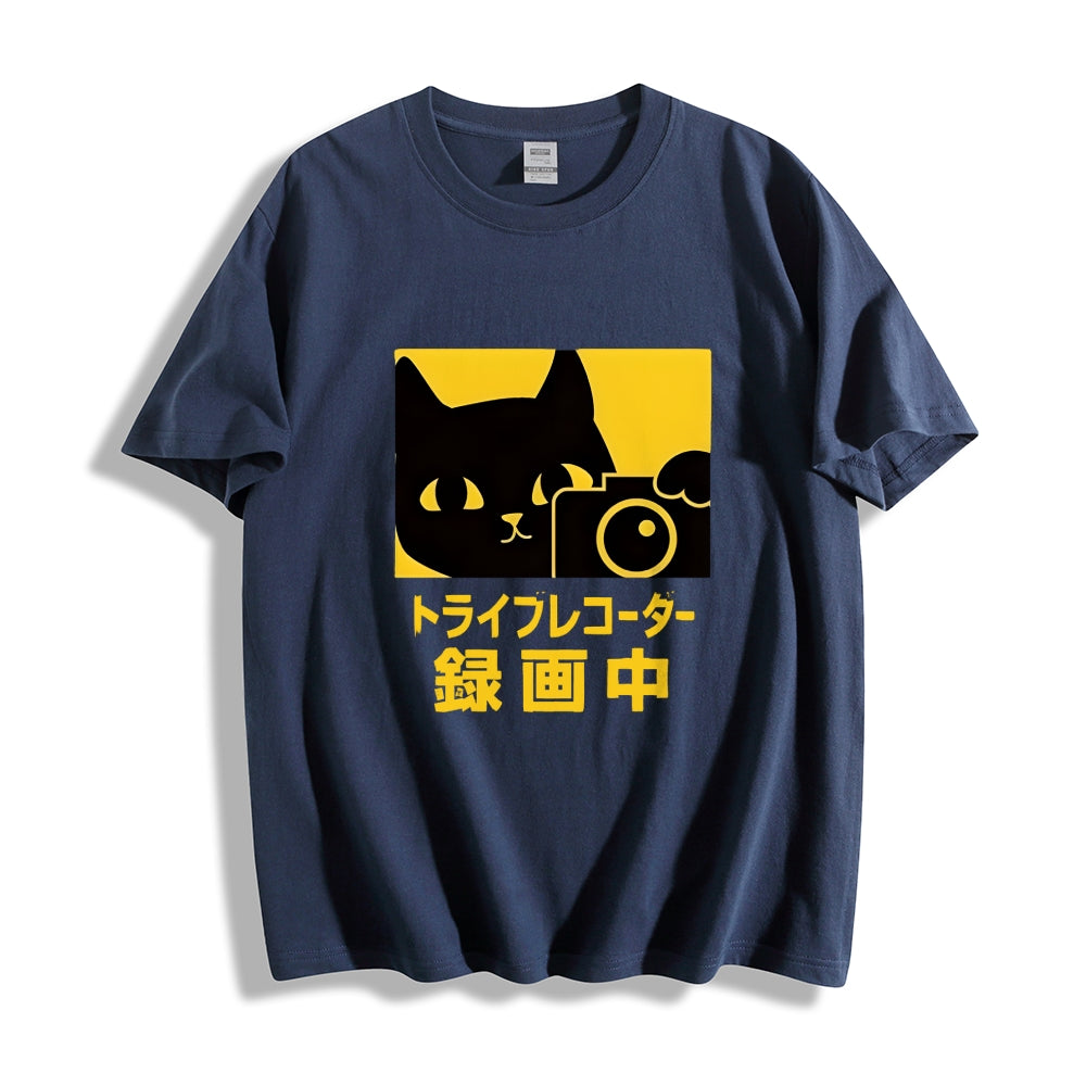 Cat Camera Japanese Style Classic Tee