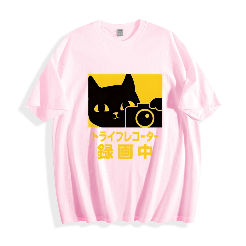 Cat Camera Japanese Style Classic Tee