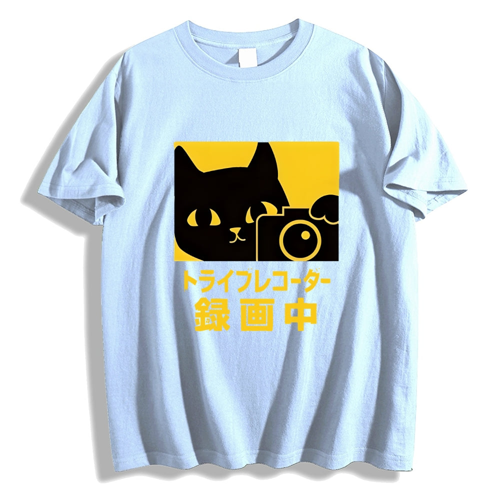 Cat Camera Japanese Style Classic Tee