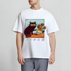 Black Cat Sunflower Japanese Style Classic Tee