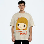 Yoshitomo Nara Vintage Wash Japanese Design T-Shirt