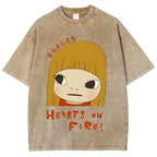 Yoshitomo Nara Vintage Wash Japanese Design T-Shirt