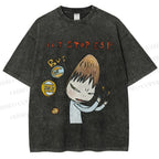 Unisex Bus Stop Yoshitomo Nara Printed Washed Tee