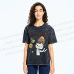 Unisex Bus Stop Yoshitomo Nara Printed Washed Tee