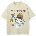 Unisex Bus Stop Yoshitomo Nara Printed Washed Tee
