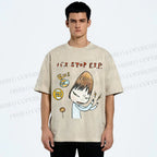 Unisex Bus Stop Yoshitomo Nara Printed Washed Tee