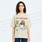 Unisex Bus Stop Yoshitomo Nara Printed Washed Tee