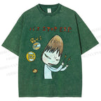 Unisex Bus Stop Yoshitomo Nara Printed Washed Tee